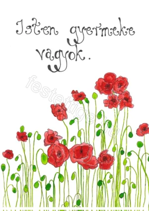 Isten gyermeke vagyok. (pipacsos)