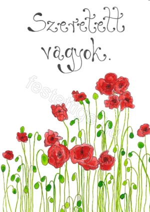 Szeretett vagyok. (pipacsos)