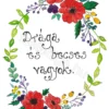 285 Drága és becses vagyok. (piros virágos koszorú)
