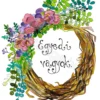 Egyedi vagyok. (rózsaszín - lila virágos koszorú)