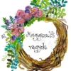 Megigazult vagyok. (rózsaszín - lila virágos koszorú)