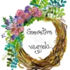 Szeretve vagyok. (rózsaszín - lila virágos koszorú)