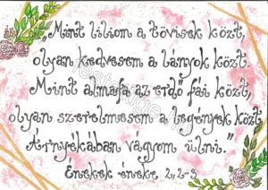 "Mint liliom..." Énekeke éneke 2, 2-3