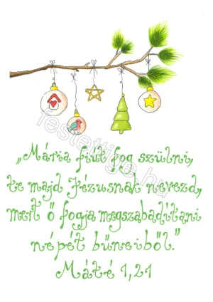 "Mária fiút fog szülni..."  Máté 1, 21