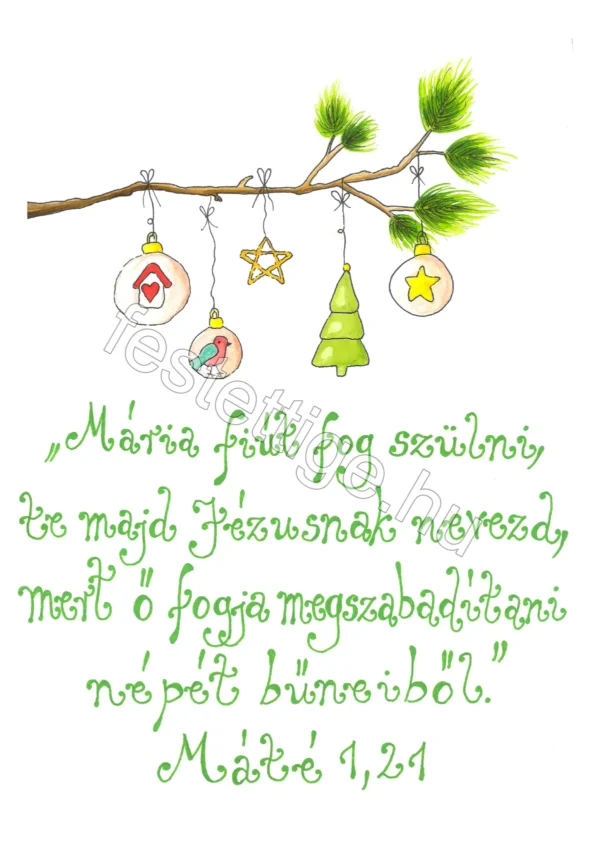 "Mária fiút fog szülni..."  Máté 1, 21